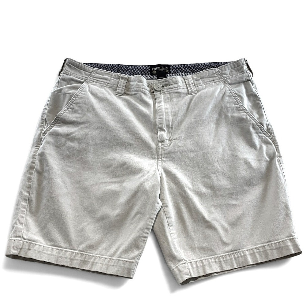 Cremieux Chino Shorts Men 38 Tan Cotton Stretch Preppy Quiet Luxury Classic Golf